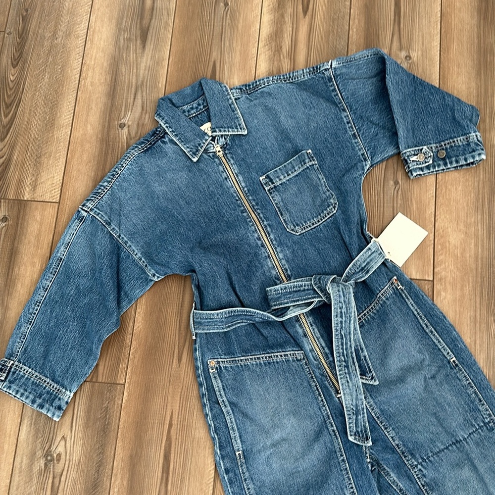 Etica Zeta Carpenter Denim Jumpsuit #17 - Picture 3 of 5